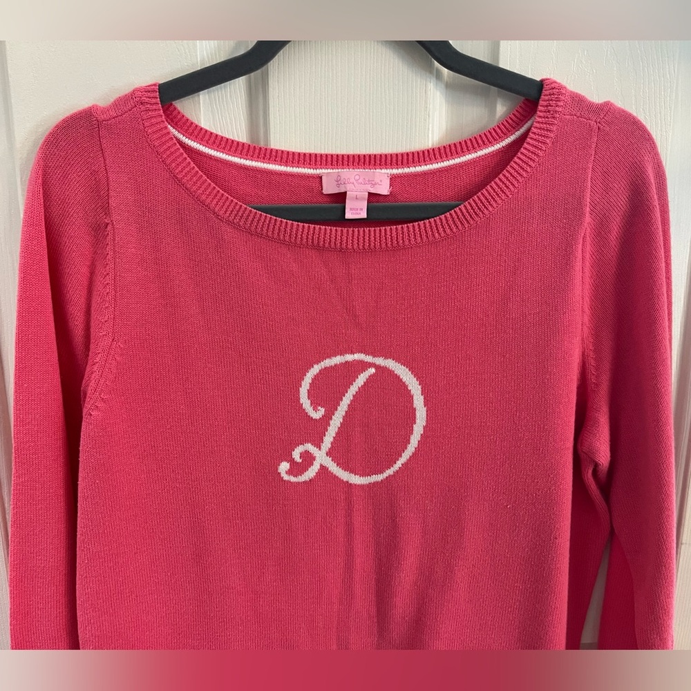 Lilly Pulitzer “D” sweater